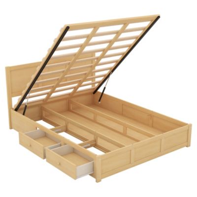 Queen Platform Bed with Storage Drawers