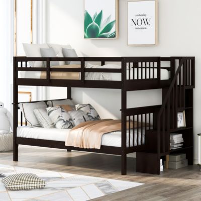 Streamdale Stairway Bunk Bed with Storage and Guardrail
