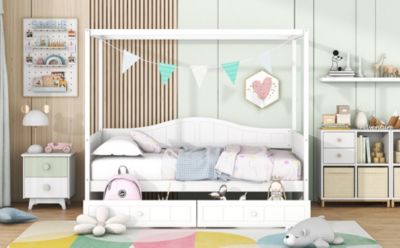 Streamdale Twin Size Canopy Day Bed With 2 Drawers