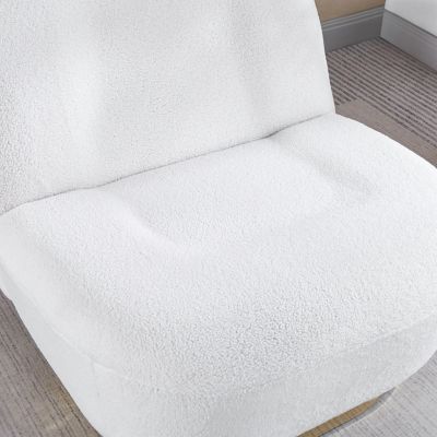 Streamdale Swivel Velvet Accent Chair with Stainless Steel Base