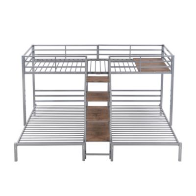 Streamdale Triple Bunk Bed w/ Staircase & Storage