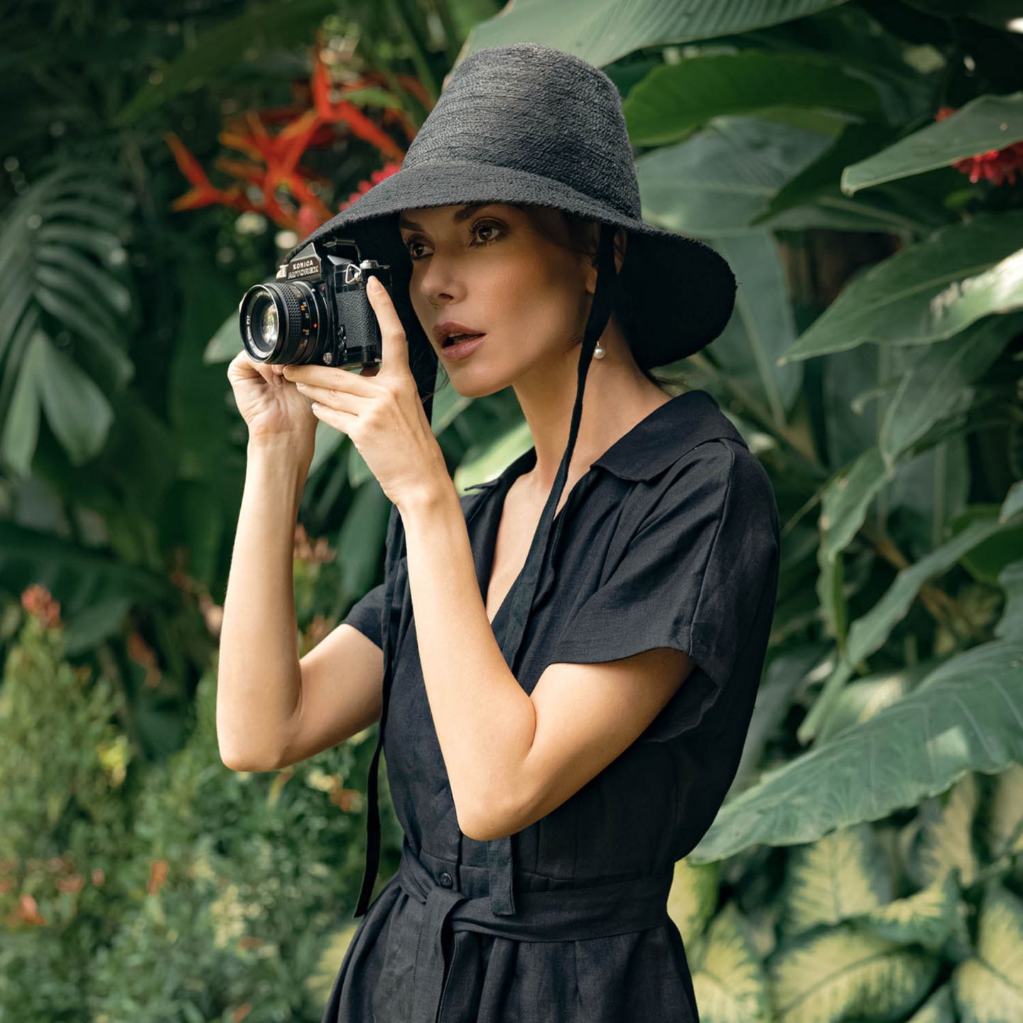 Женский головной убор Brunna.co Meg Jute Straw Hat In Black, цвет: Чёрный — фото 4