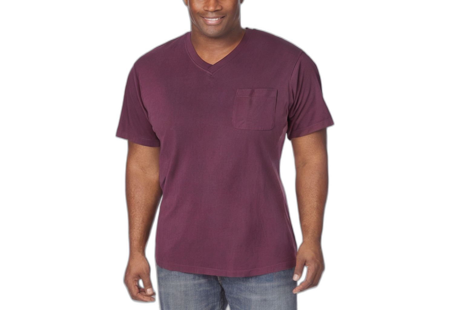 Men's by KingSize Heavyweight Pocket V-Neck Tee
