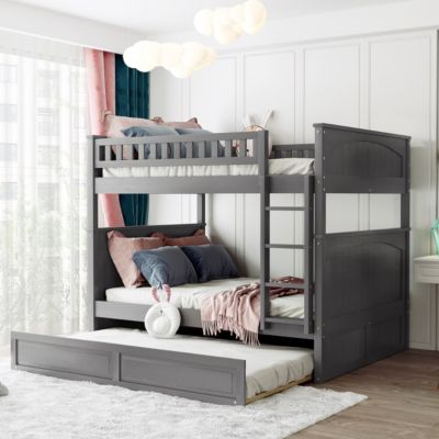Streamdale Gold Full-Over-Full Bunk Bed with Twin Trundle