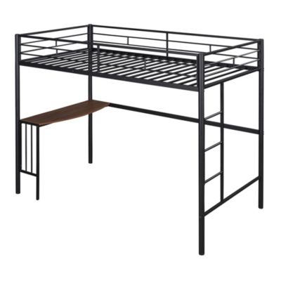 Streamdale Twin Loft Bed with Desk and Safety Rails