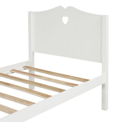 Streamdale Twin Bed Frame with Wood Slats, Headboard, and Footboard