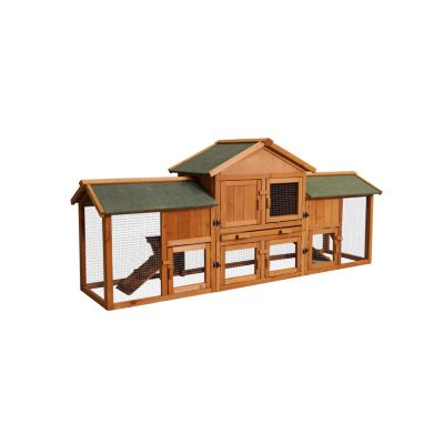Extra Large Bunny Cage with 2 Runs and Waterproof Roof