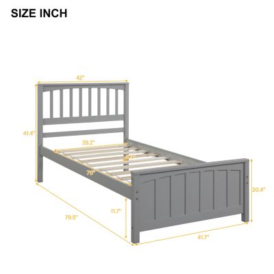 Streamdale Wood Platform Bed Twin Size Platform Bed