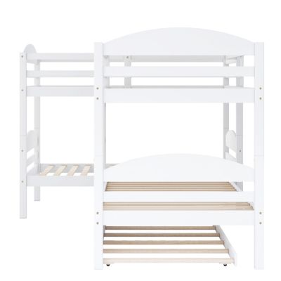 Streamdale Twin L-Shaped Bunk Bed With Trundle