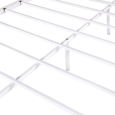 White Metal Twin Over Full Bunk Bed