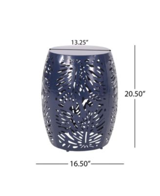 Modern Palm Leaf Side Table with Durable Iron Frame