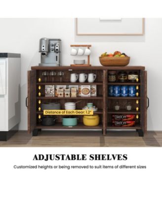 3-Door Buffet Sideboard with Adjustable Shelves and Anti-Tipping Kits