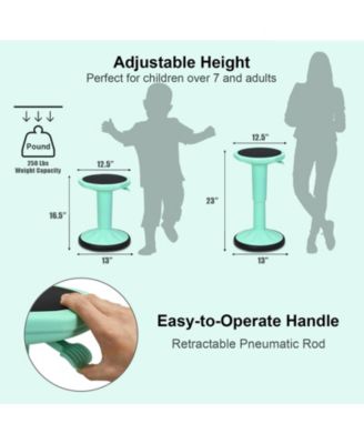 Adjustable Active Learning Stool Sitting Home Office Wobble Chair with Cushion Seat