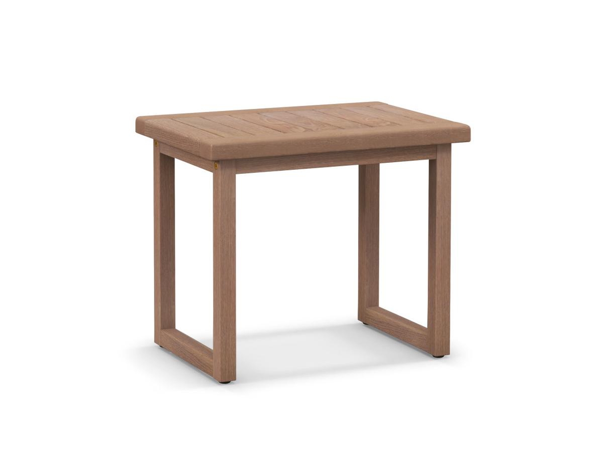 Long Natural Wood Bath Spa Stool with Non-slip Foot Pads for Elderly - Natural