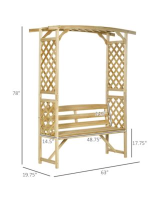 Stylish Arbor Bench Outdoor Seating, Plant Trellis, and Garden Decor