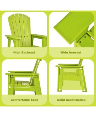 Patio Kids' Adirondack Chair with Ergonomic Backrest