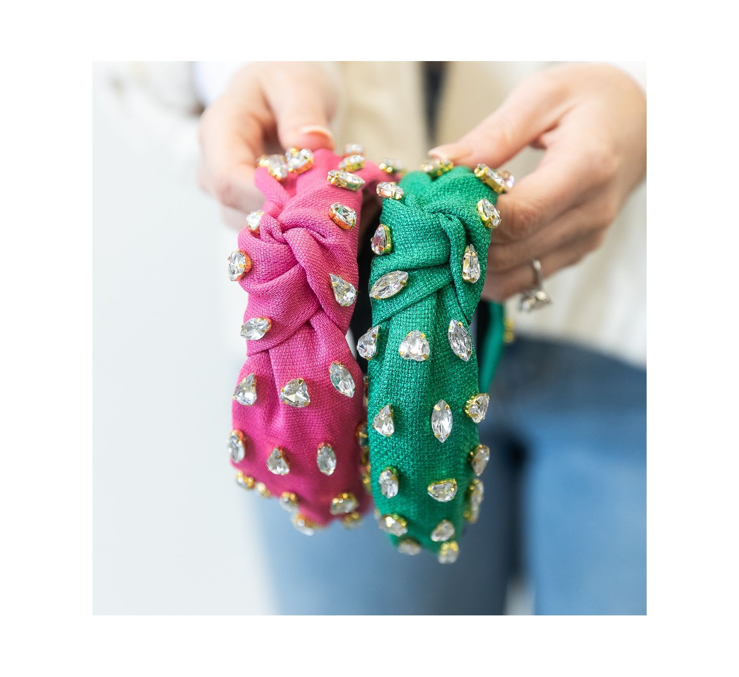 Женские аксессуары для волос Headbands of Hope Traditional Woven Headband - Green Gem — фото 4