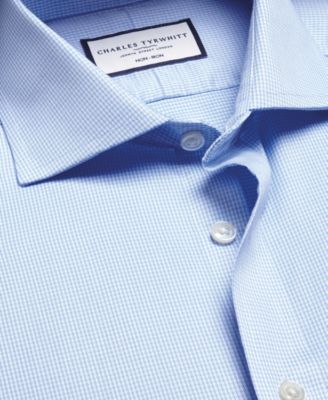 Men's Slim-Fit Non-Iron Puppytooth Dress Shirt