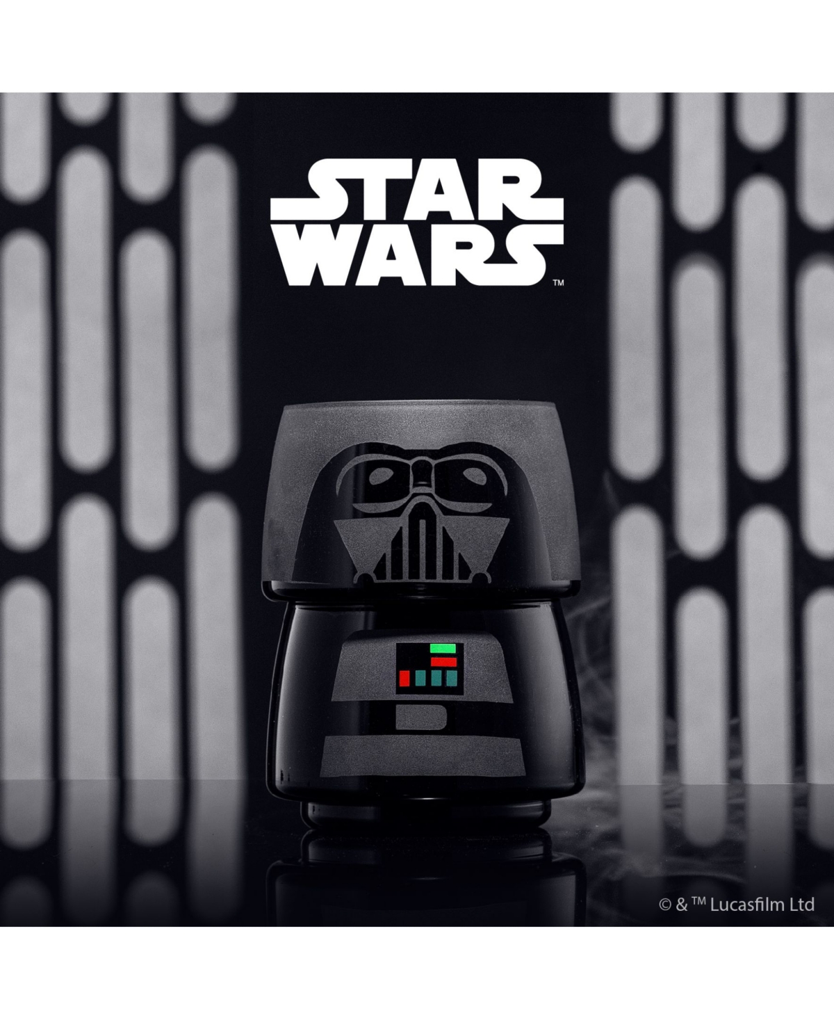 JOYJOLT STAR WARS STACKABLE CHARACTER COLLECTION DARTH VADER STACKABLE GLASSES 