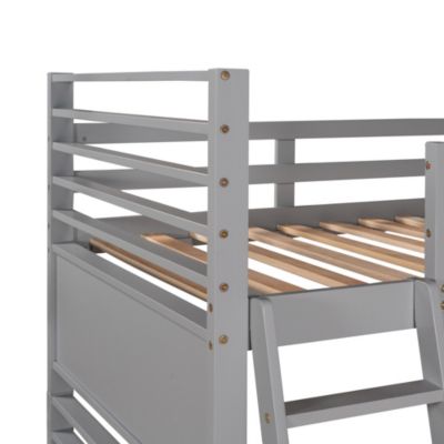 Streamdale Twin Over Twin Wood Bunk Bed With Two Drawers