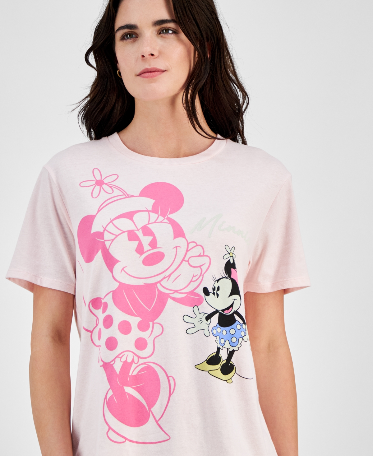 Disney Minnie Cute Graphic Crewneck T-Shirt
