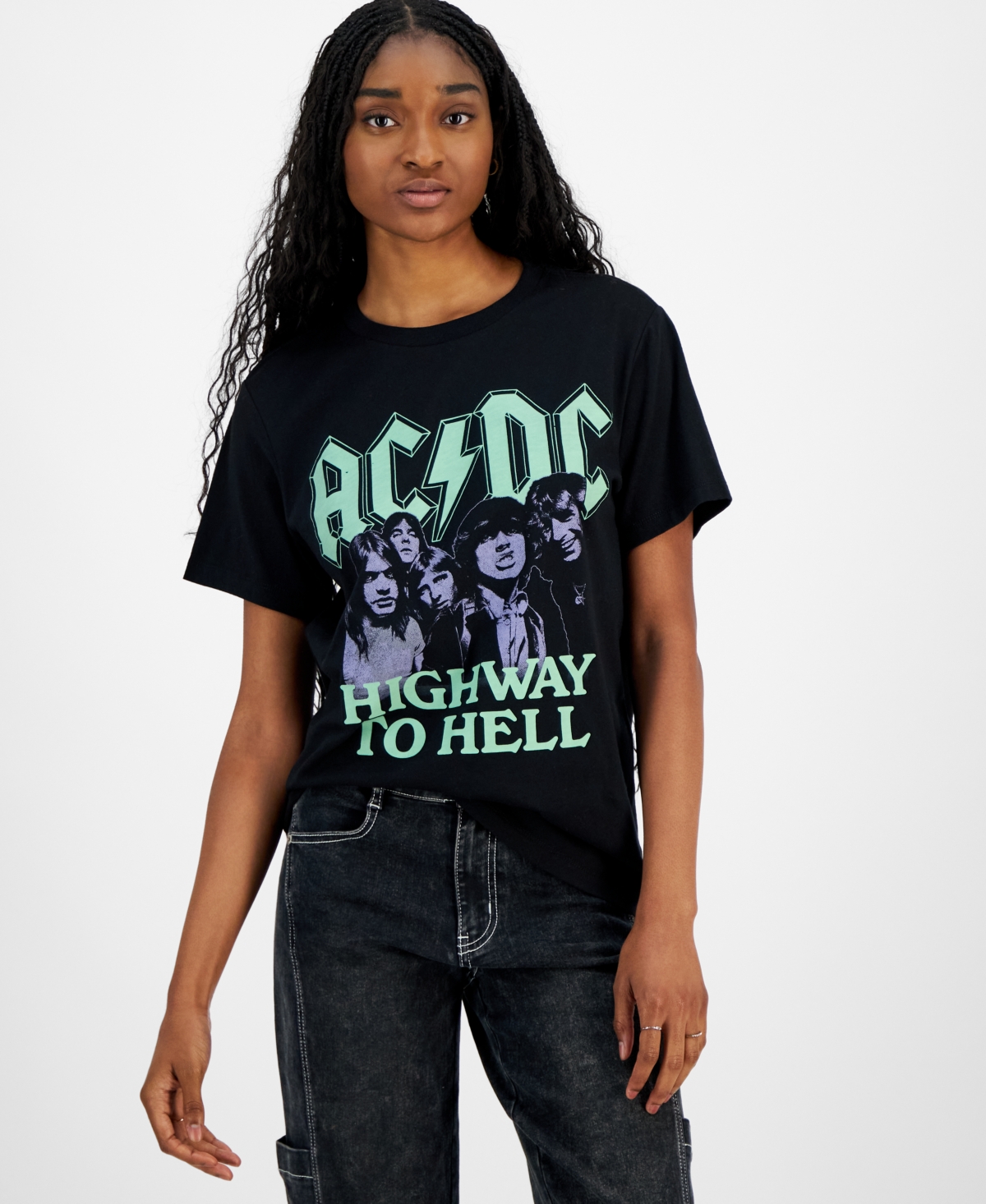 Grayson Threads, The Label Juniors' Acdc Glow in the Dark Halloween Graphic T-Shirt