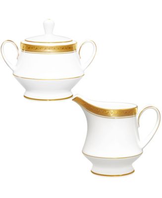 Noritake Crestwood Gold Sugar Creamer Set - Macy's