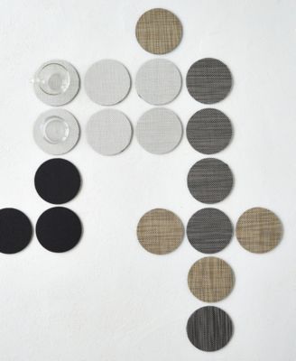 Mini Basketweave Round Coasters, Set of 4