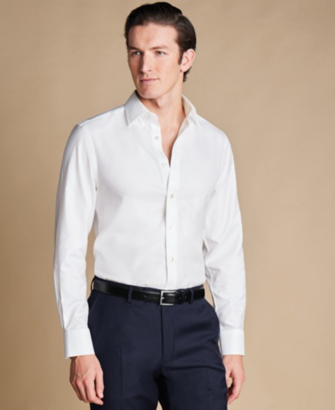Мужские платья Charles Tyrwhitt Men's Slim-Fit Non-Iron Solid Dress Shirt