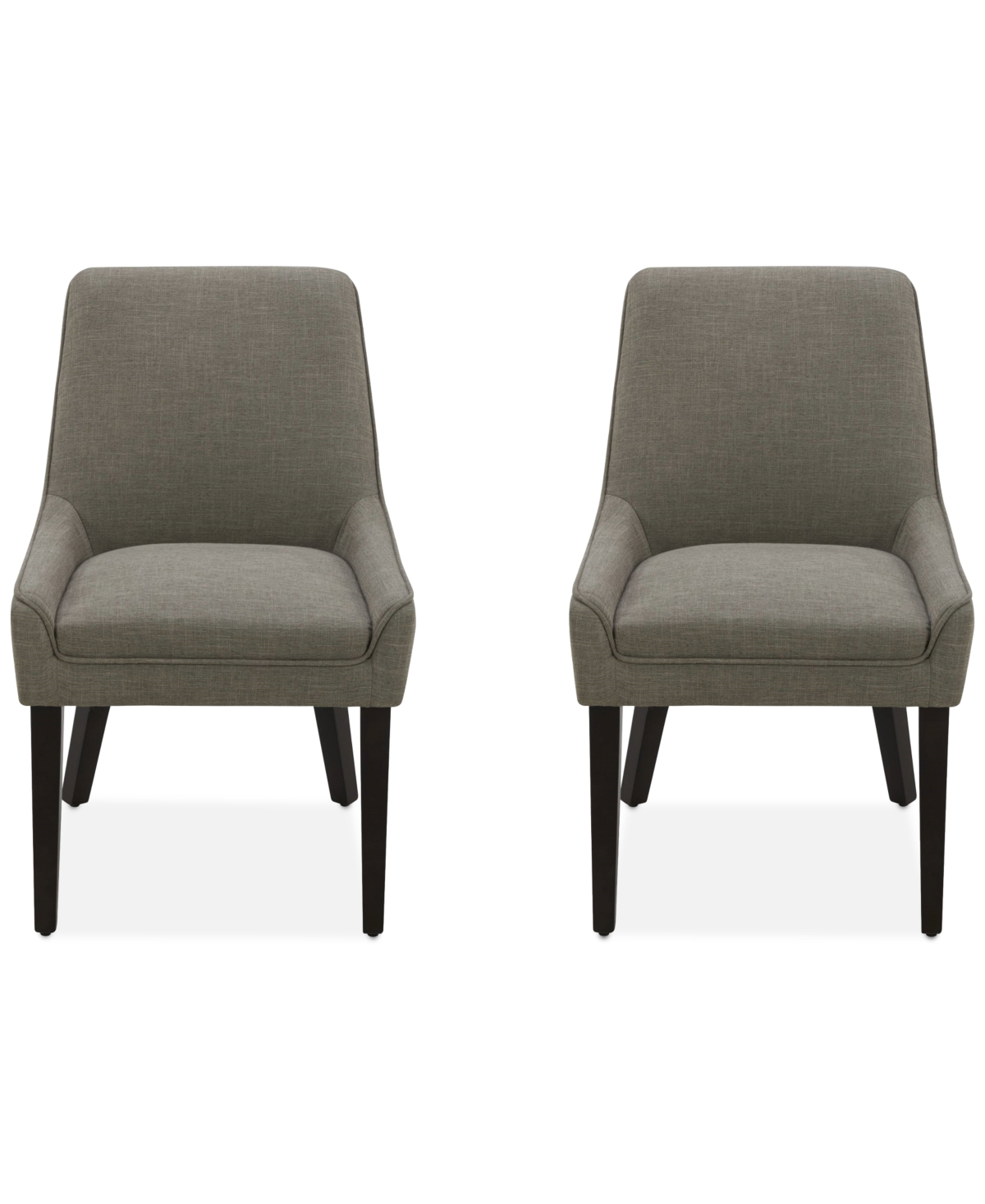 Macy's Everly Ii 2-pc. Dining Chair Set, Created For  In Slit