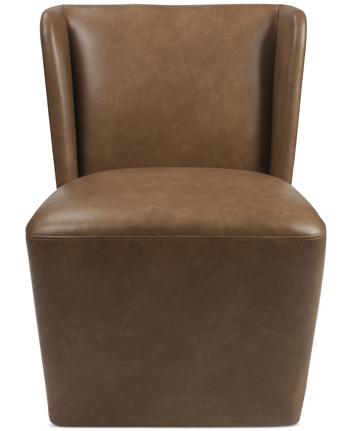 Macy's Seham Faux Leather Dining Chair, Created For  In Brown