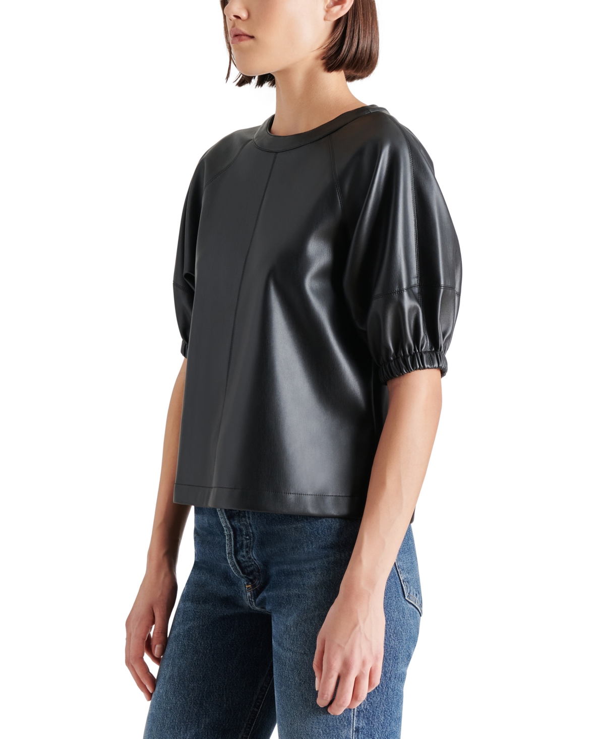 Steve Madden Women's Reilly Faux-Leather Top
