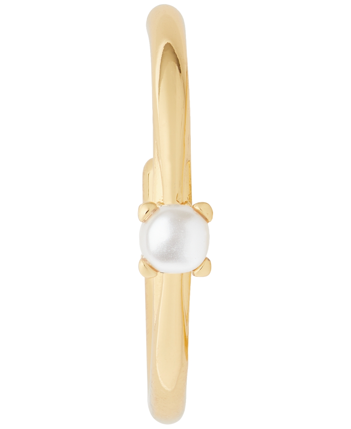 kate spade new york Little Luxuries Imitation Pearl Small Hoop Earrings, 1