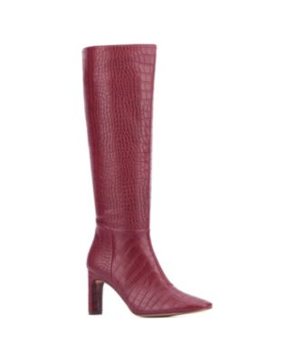 New York Company Women s Isabelle Croc Embossed Knee High Boots Dress Boots Macy s