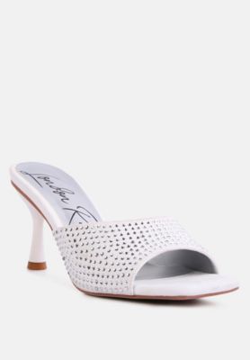Women's Imprint Heat Set Diamante Slip On Sandals