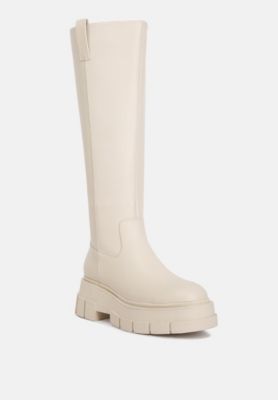 Women's Blume Faux Leather Chunky Platform Knee Length Boots