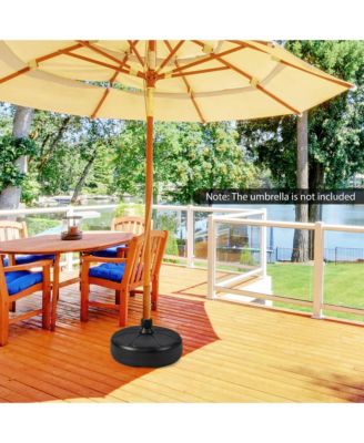Patio Fillable Round Umbrella Base Stand Fit Pole 1.5'' Holder 40 lbs Outdoor