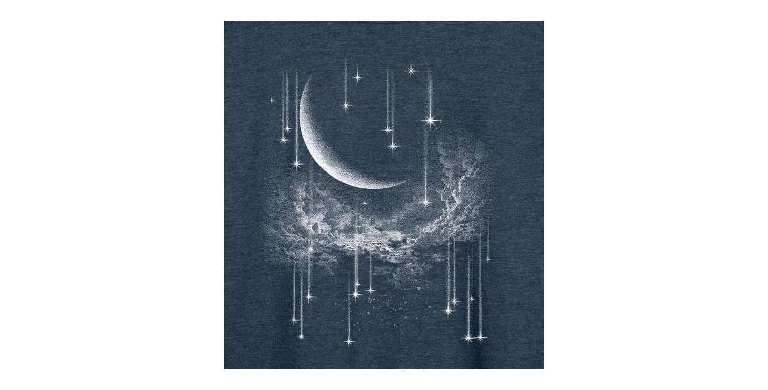 Falling Stars Plus Size Graphic Pullover