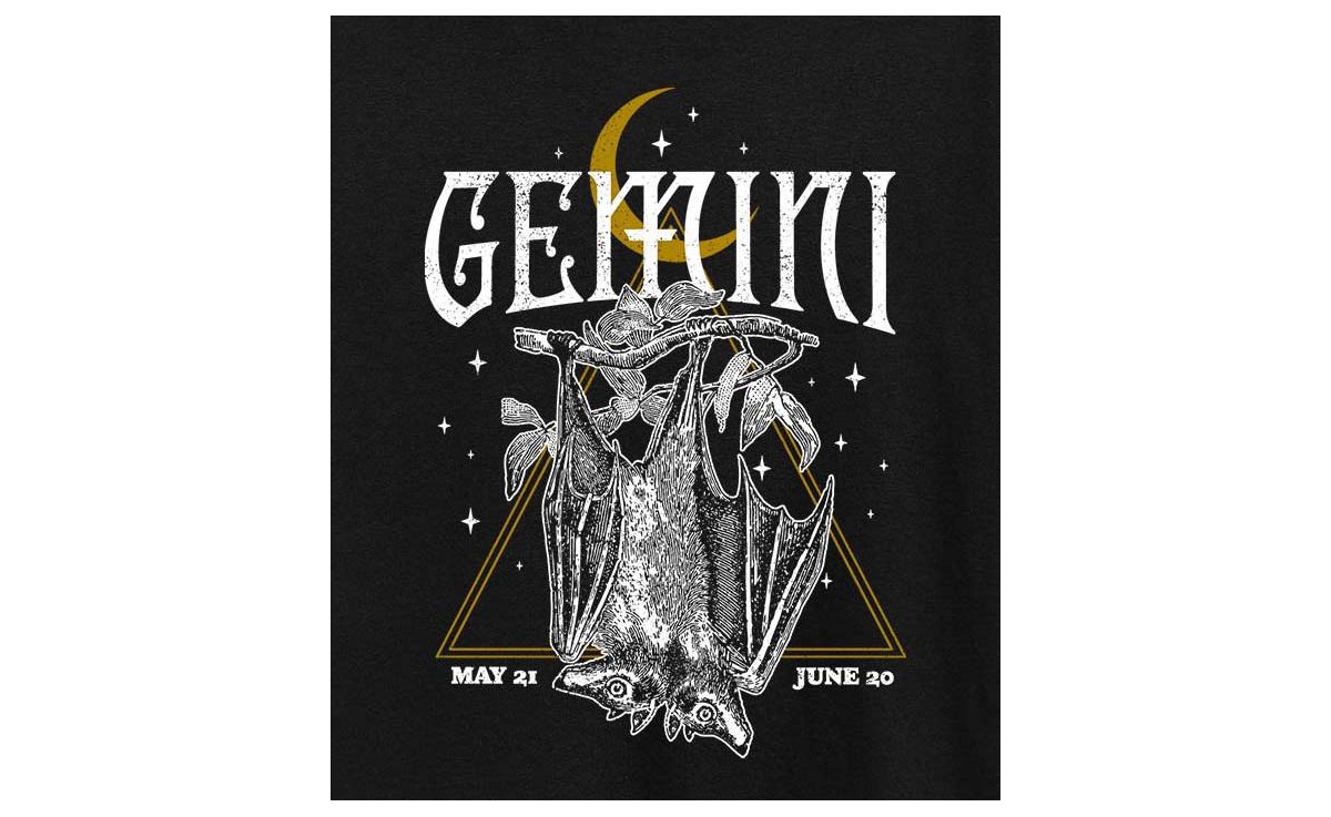 Hybrid Apparel Gemini Bats Plus Size Graphic T-shirt In Black