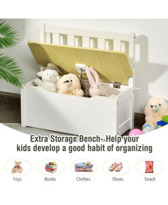 4 PCS Kids Wooden Activity Table & Chairs Set w/ Storage Bench Study Desk