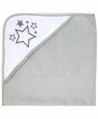 Baby Boys and Baby Girls Stars 2 Pack Hooded Bath Towel and Wash Cloth Set