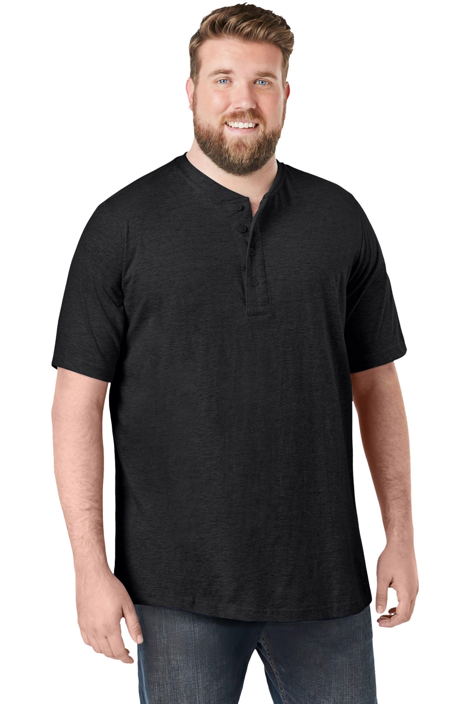 Men's Shrink-Less Lightweight Henley T-Shirt