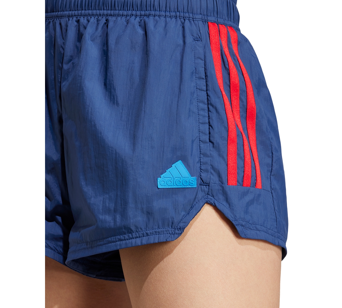 adidas Women's Tiro Cut 3-Stripes Graphic Shorts - Team Navy Blue 2/Better Scarlet/true Blu