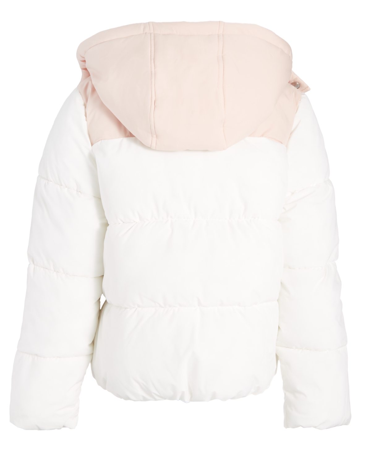 S Rothschild & Co Big Girls Quilted Colorblocked Full-Zip Hooded Puffer Jacket -blus