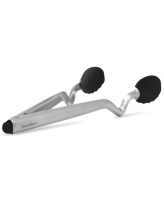 12" Stainless Steel Silicone Tongs