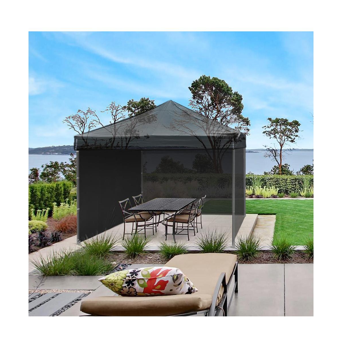 InstaHibit Universal Privacy Sidewall UV30+ Fits 10x10ft Canopy 1 Piece Gazebo