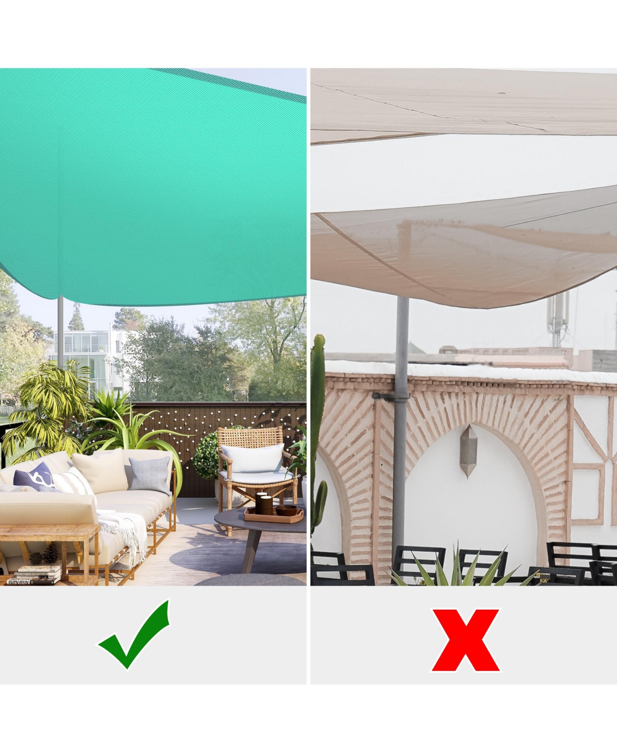 Yescom Ft 97% Uv Block Hdpe Triangle Sun Shade Sail Canopy Outdoor Patio Pergola