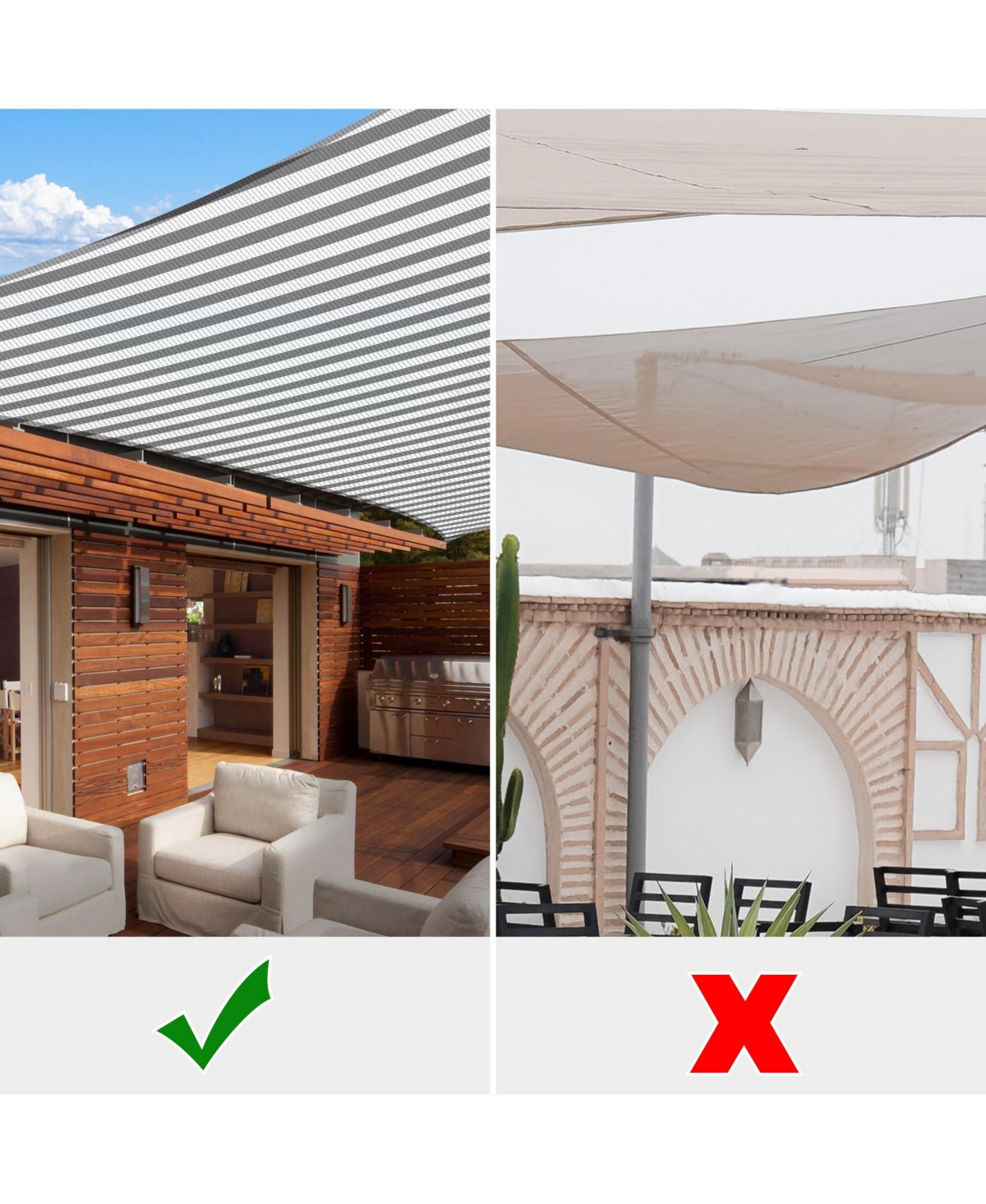 Yescom 19x13 Ft 97% Uv Block Rectangle Hdpe Sun Shade Sail Canopy Outdoor Patio Pool - Gray+white