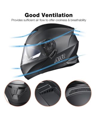 RUN-M3 Modular Flip Up Helmet Full Face Dual Visor DOT Motorcycle Bike S