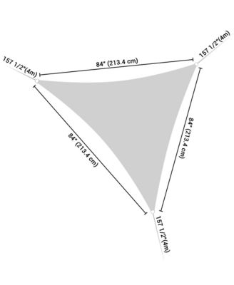 4 Pack 7 Ft 97% UV Block Triangle Sun Shade Sail Heavy Duty Outdoor